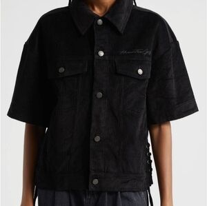 NEW Honor The Gift  Corduroy‎ Short Sleeve Jacket  Black Size Large